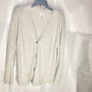 CABI Light Grey Cardigan Size S With Buttons Great Condition